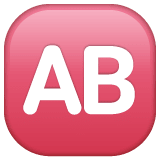 Whatsapp design of the AB button (blood type) emoji verson:2.23.2.72