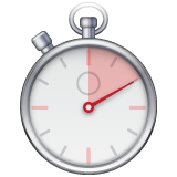 Whatsapp design of the stopwatch emoji verson:2.23.2.72