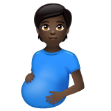 Whatsapp design of the pregnant person: dark skin tone emoji verson:2.23.2.72