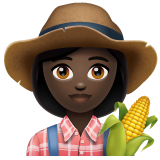 Whatsapp design of the woman farmer: dark skin tone emoji verson:2.23.2.72