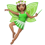 Whatsapp design of the woman fairy: medium skin tone emoji verson:2.23.2.72