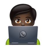 Whatsapp design of the technologist: dark skin tone emoji verson:2.23.2.72