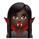Whatsapp design of the vampire: dark skin tone emoji verson:2.23.2.72