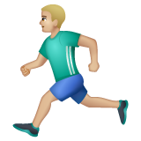 Whatsapp design of the man running: medium-light skin tone emoji verson:2.23.2.72